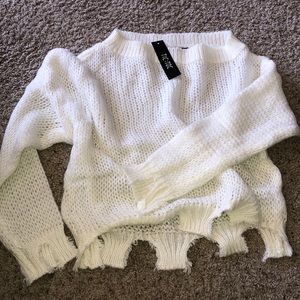 Cozy white sweater from Forever 21